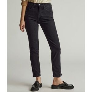 Everlane Womens The Original Cheeky Jean Organic Cotton Black Denim High 27 Crop